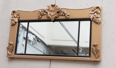 Lot 1377 - A Gilt Framed Regency Style Sectional Mirror,...