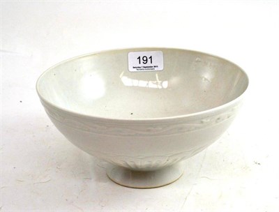 Lot 191 - Chinese white porcelain footed bowl bearing six character mark of Yongzheng