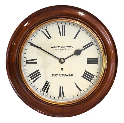 Lot 223 - A Mahogany Wall Timepiece, signed John Perry,...