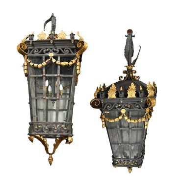 Lot 544 - A Pair of Impressive Verdigris Effect Green...