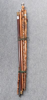 Lot 367 - A Collection of Walking Canes, including a...