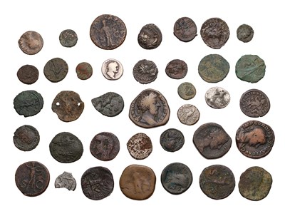 Lot 22 - An Assortment of Ancient Coins, 37 coins in...