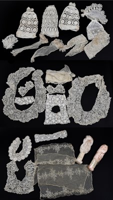 Lot 2045 - 19th Century and Later Lace comprising a pair...