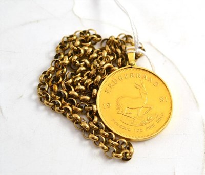 Lot 216 - A 1981 Krugerrand and chain