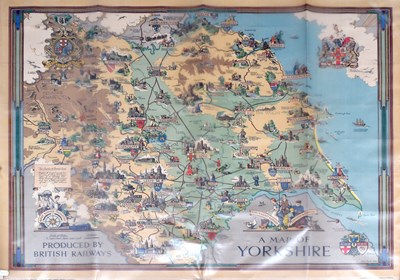 Lot 3131 - BR(NE) A Map Of Yorkshire Poster