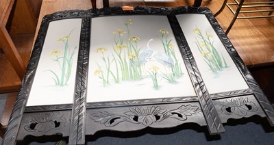 Lot 1347 - A Late 19th Century Ebonised Fire Screen, with...