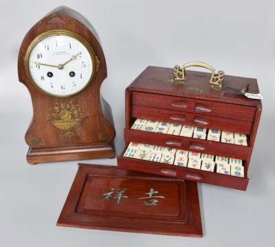 Lot 428 - An Edwardian Mahogany Striking Mantel Clock,...
