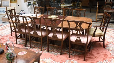 Lot 1326 - A Set of Ten Reproduction Mahogany Dining...