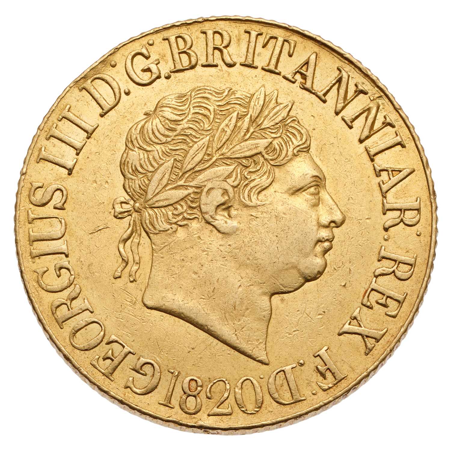 Lot 282 - George III, Sovereign 1820, open 2 in date,