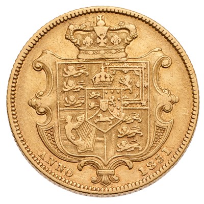 Lot 293 - William IV, Sovereign 1831, first bust, (Marsh...