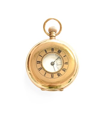 Lot 337 - A 9 Carat Gold Half Hunter Pocket Watch