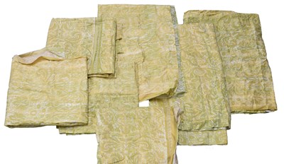 Lot 2128 - Mario Fortuny Lime Green Floral Printed Cotton...