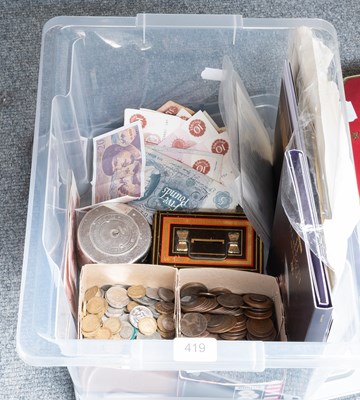 Lot 419 - A Collection of Coins and Banknotes, to...
