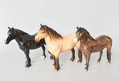 Lot 401 - Beswick Horses, comprising Highland pony,...