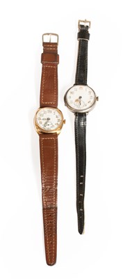Lot A 9 Carat Gold Cushion Shaped Enamel Dial...