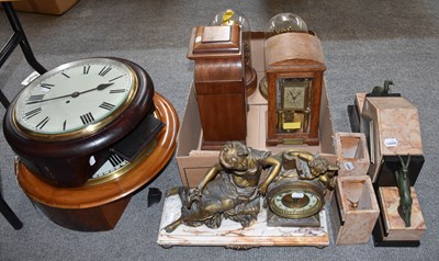 Lot 204 - A French Gilt Metal Mantel Timepiece, and Art...