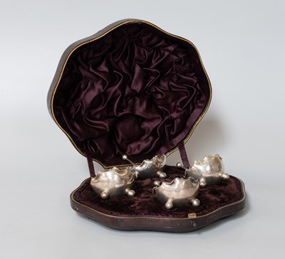 Lot 78 - A Cased Set of Four Victorian Silver...