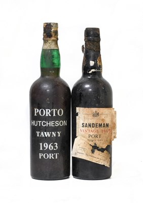 Lot 4073 - Sandeman 1963 Vintage Port (one bottle),...