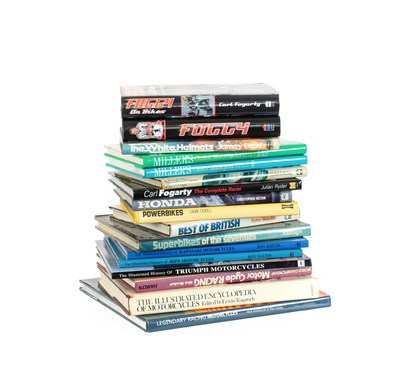 Lot 636 - Motorcycle Interest: Seventeen Hardback Books,...
