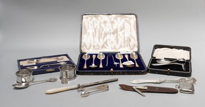 Lot 165 - A Collection of Assorted Silver, including a...