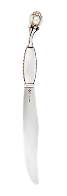 Lot 2134 - A Danish Silver Cake-Knife