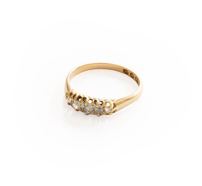 Lot 308 - An 18 Carat Gold Diamond Five Stone Ring, the...