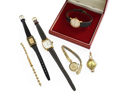Lot 330 - A Lady's 18 Carat Gold Omega Wristwatch, with...