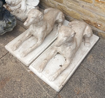 Lot 1126 - A Pair of Composition Models Recumbent...