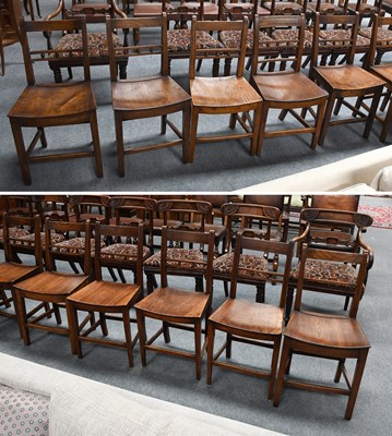 Lot 1316 - A Harlequin Set of Ten Ash Country Chairs,...