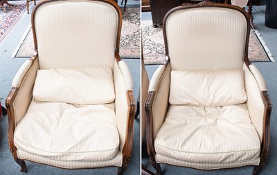 Lot 1305 - Pair of French Walnut Framed Chairs