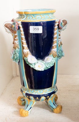 Lot 359 - A Victorian Majolica Vase, by Joseph Holdcroft,...