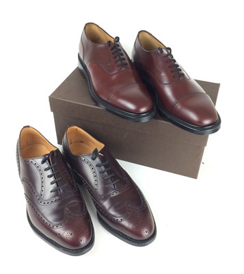 Lot 1080 - Pair of Church's Canterbury Burgundy Appaloosa...