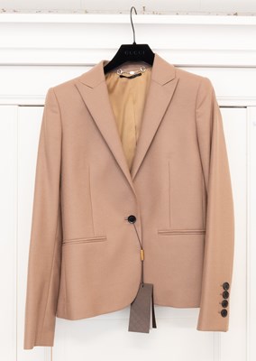 Lot 1083 - Gucci Camel Wool and Cashmere Tailored Jacket...