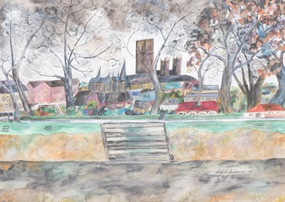 Lot 1017 - Mary MacIver (1919-2012) Durham Cathedral...