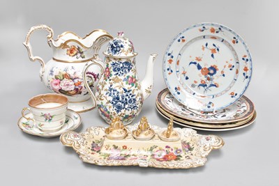 Lot 453 - Two Trays of 19th Century Ceramics, Meissen...