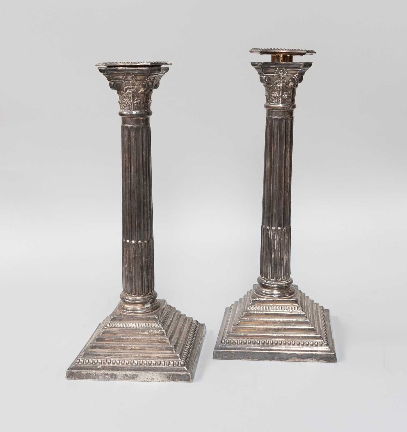 Lot 64 - A Pair of Elizabeth II Silver Candlesticks, by...