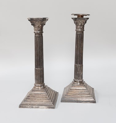 Lot 64 - A Pair of Elizabeth II Silver Candlesticks, by...