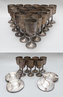 Lot 163 - A Set of Twenty-Eight Silver Plate Goblets,...