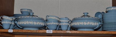 Lot 274 - Wedgwood dinner/tea/coffee service, embossed Queensware