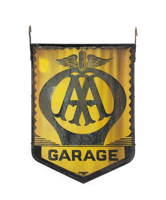 Lot 781 - AA: A Double-Sided Enamel Advertising Sign, of...