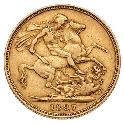 Lot 308 - Victoria, Sovereign 1887; fine