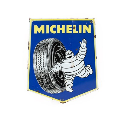 Lot 757 - MICHELIN: A Single-Sided Enamel Advertising...