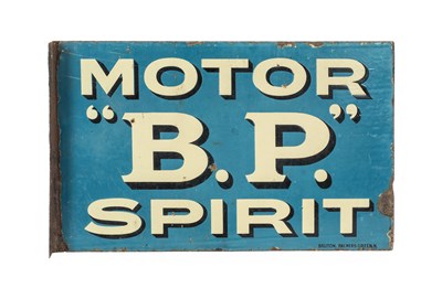 Lot 773 - BP MOTOR SPIRIT: A Double-Sided Enamel...