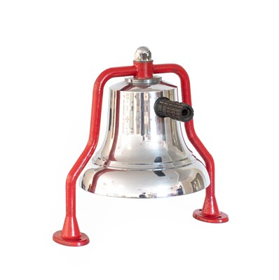 Lot 612 - A Chromed Brass Fire Warning Bell, with a...