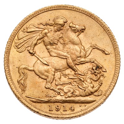 Lot 340 - George V, Sovereign 1914; extremely fine with...
