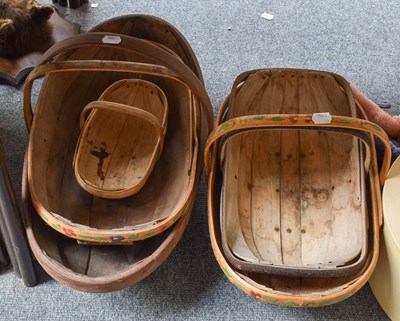 Lot 441 - Painted and Other Flower Trugs (5)