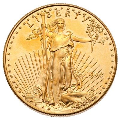 Lot 416 - USA, 1oz Gold Eagle 1994, $50 face value;...
