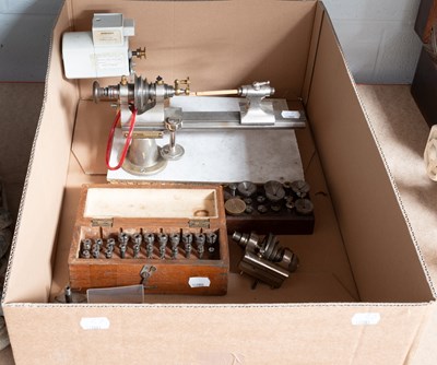 Lot 184 - A IME Watchmakers Lathe, with collets