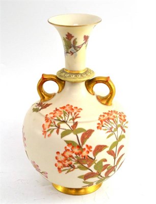 Lot 284 - A large Royal Worcester twin handled vase