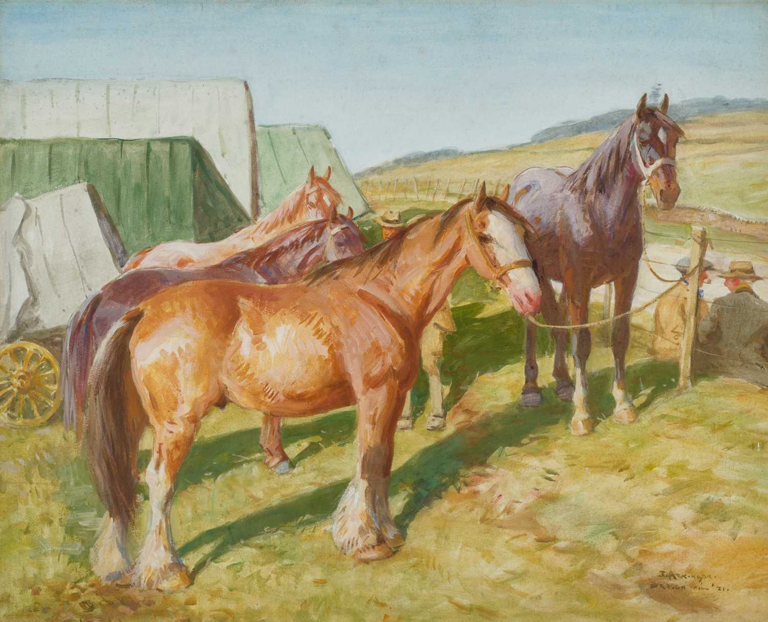 Lot 1042 - John Atkinson (1863-1924) "Brough Hill" Signed,...